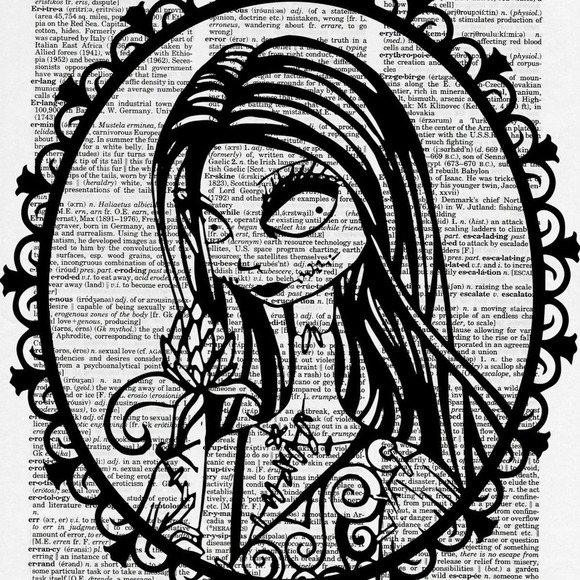 Nightmare Before Christmas Dictionary Art Bundle - Picture 3 of 7